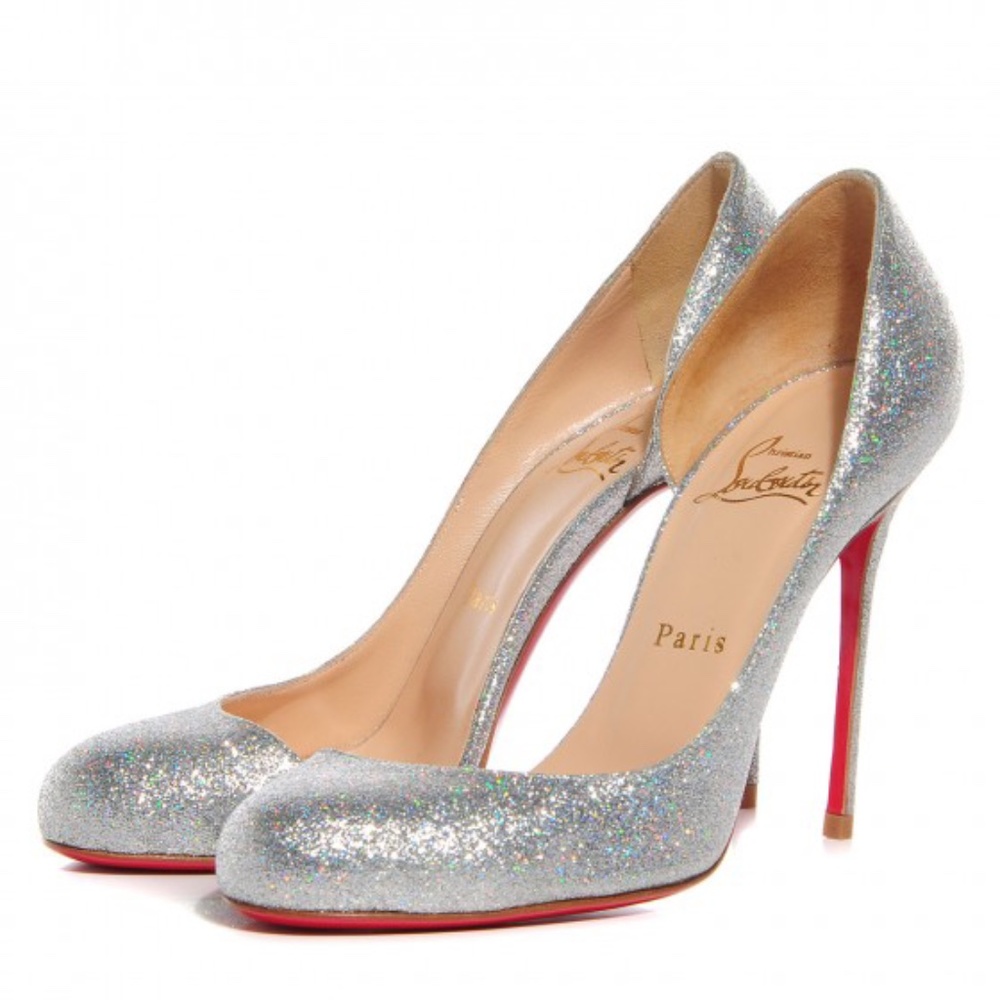 CHRISTIAN LOUBOUTIN Mini Glitter Helmour 100 Pumps